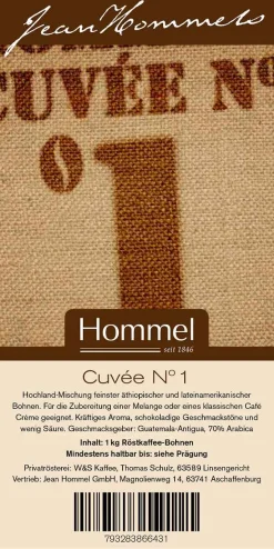 Jean Hommel Kaffee Cuvee Nr. 1 1000g