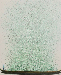 Kare Bild - Touched Flower Boat Beige Grün 80x100 cm