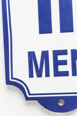 Kare Deko Schild Toilet Men