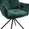 Kare Mila Armlehnstuhl - grün Velours