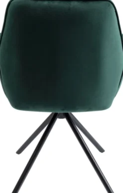 Kare Mila Armlehnstuhl - grün Velours