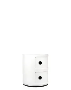 Kartell Componibili Recycled Container weiß mit zwei Elementen (matt - 4986)