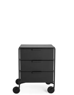 Kartell Mobil Mat Kommode mit Rollen schwarz