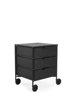 Kartell Mobil Mat Kommode mit Rollen schwarz