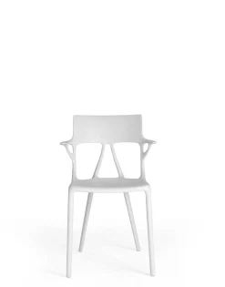 Kartell Stuhl A.I. mit Rückenlehne weiß