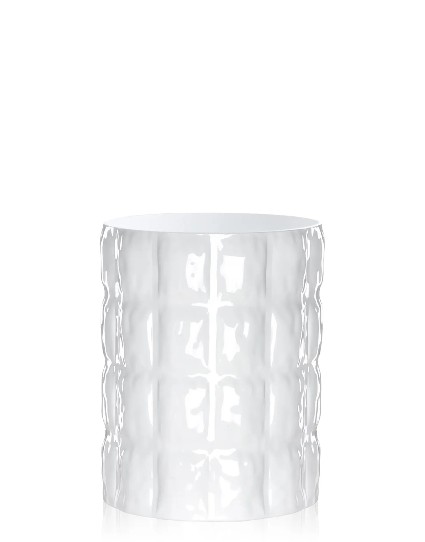 Kartell Vase Matelasse glänzendes weiß