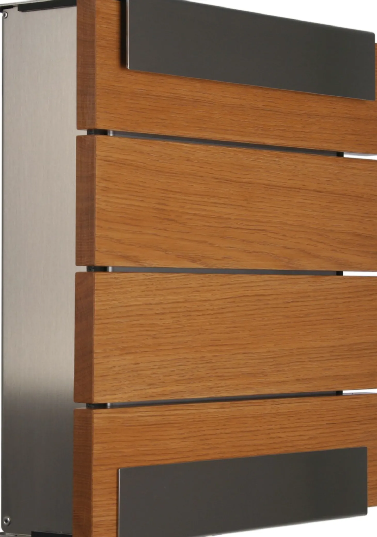 Keilbach Glasnost Briefkästen Holz Eiche ohne Beschriftung