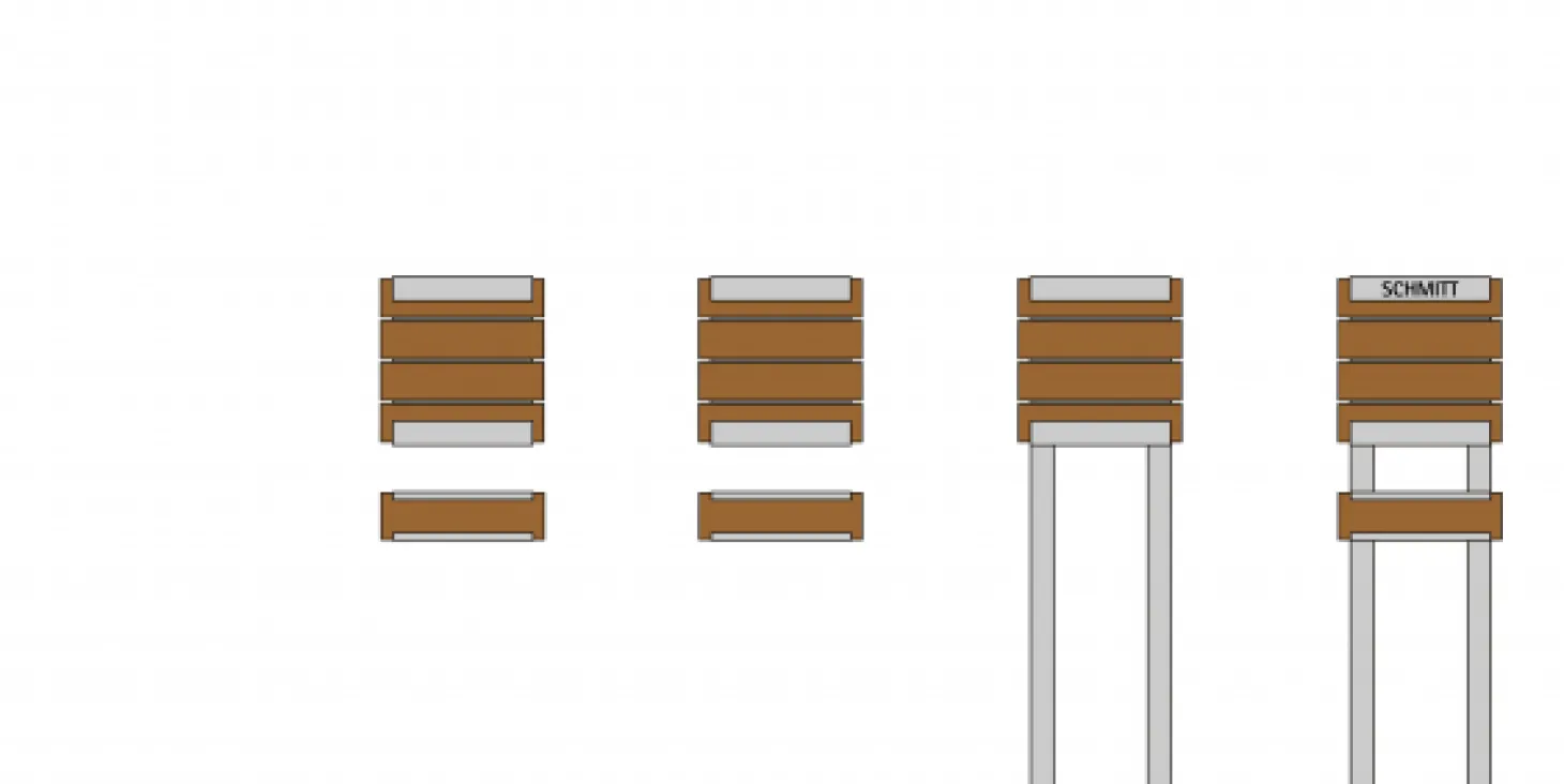 Keilbach Glasnost Briefkästen Holz Eiche ohne Beschriftung