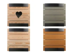 Keilbach Glasnost Briefkästen Holz Eiche ohne Beschriftung