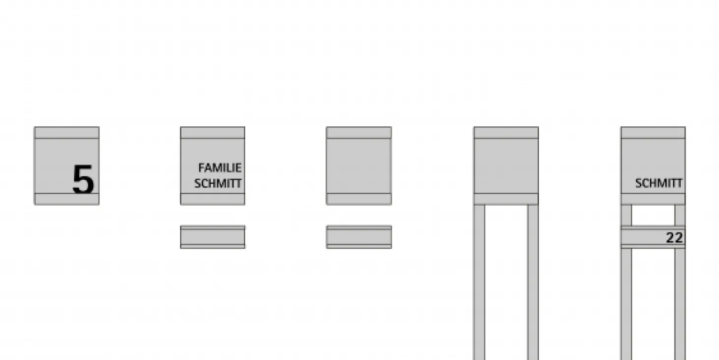 Keilbach Glasnost Briefkästen Edelstahl Metall.360 ohne Beschriftung