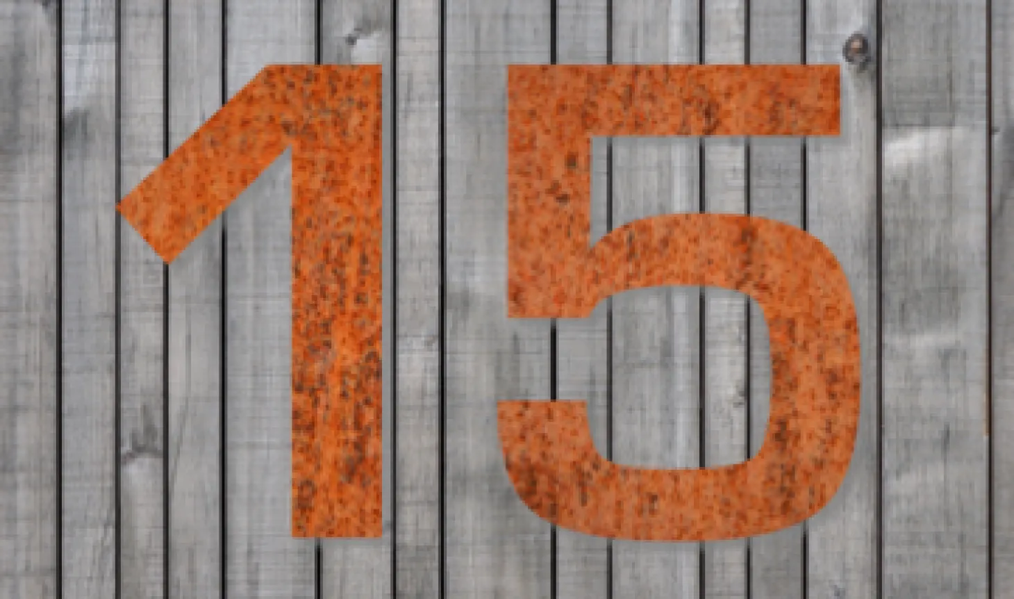 Keilbach Hausnummer Stahl/Rost (24 cm) – 6