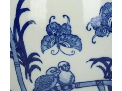 Kersten B.V. Blauer Übertopf mit Muster Ø31 x H24