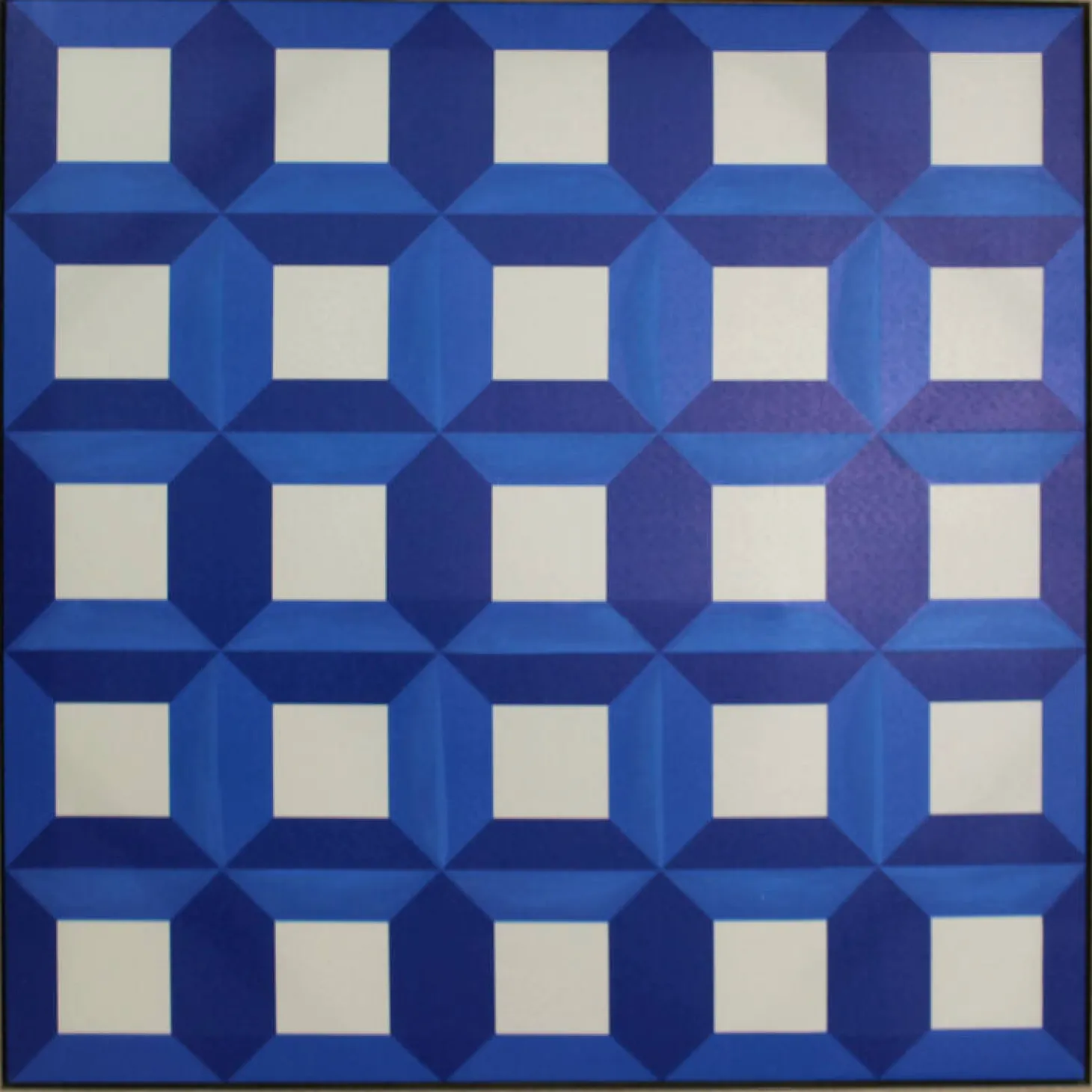 Kersten B.V. Geometrische Leinwand blau 80x3.8cm