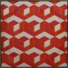 Kersten B.V. Geometrische Leinwand Orange 60x3cm