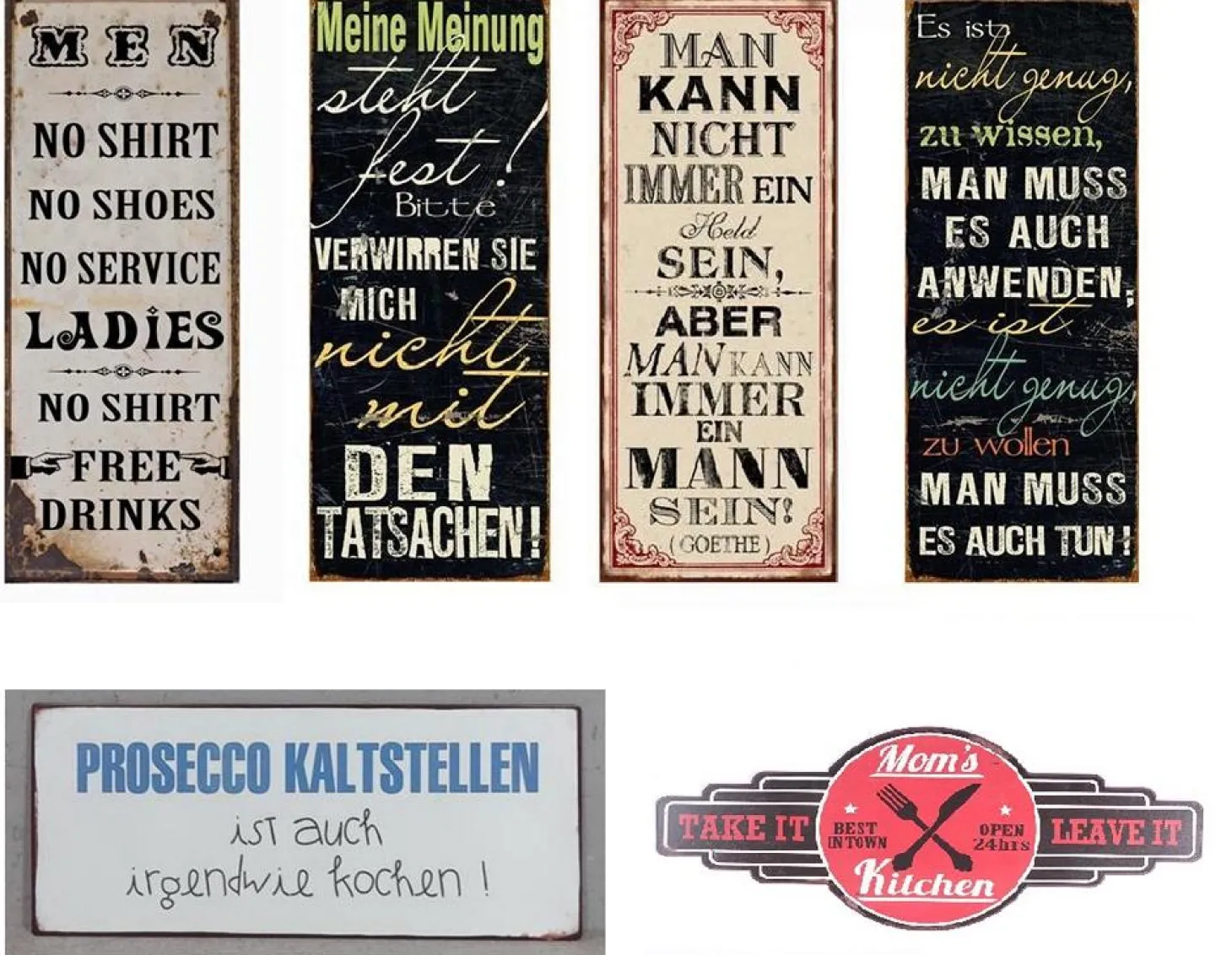 Lafinesse Schild - Mom´s Kitchen, 61 x 27 cm