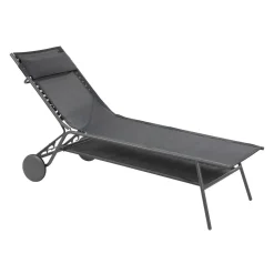 Lafuma Hohe Sonnenliege Miami II Batyline® Duo Grau Obsidian