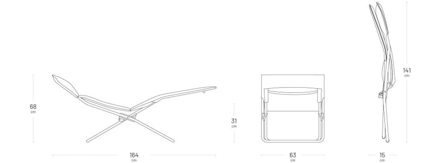 Lafuma Outdoor Lounge-Sessel BAYANNE Latte / Gestell Titane
