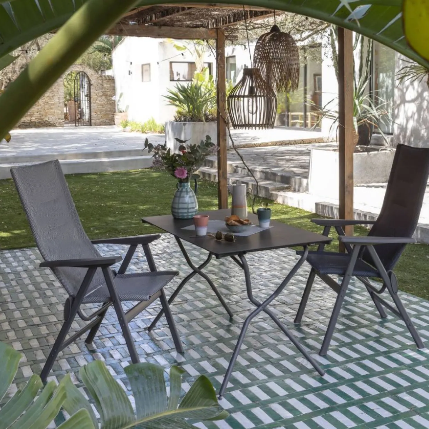 Lafuma Rechteckiger Outdoortisch Anytime Fusain