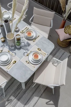 Lafuma Stuhl mit Armlehne ANCONE Latte / Gestell Titane