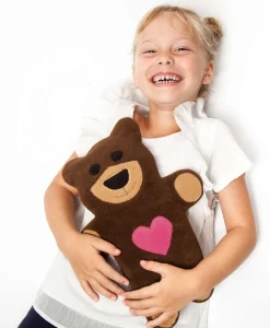 Leschi Wärmekissen Bär Teddy schwarz mit Herz