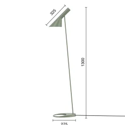 Louis Poulsen AJ Stehleuchte pale petroleum