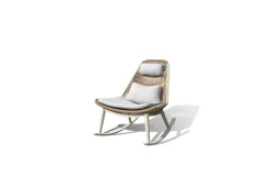 4-M Design Como Schaukelstuhl mit Korbgeflecht