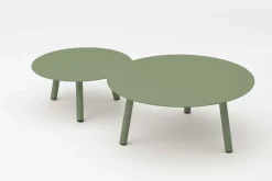 4-M Design Harbour niedriger Bestelltisch Outdoor Grün, H 28 cm, Ø 60 cm