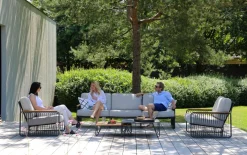 4-M Design RIVA quadratischer Lounge Tisch aus Aluminium