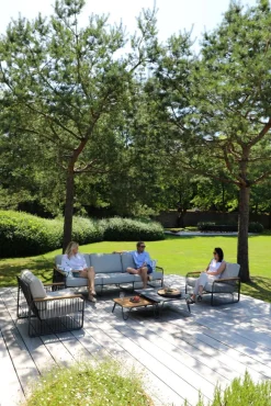 4-M Design RIVA quadratischer Lounge Tisch aus Aluminium