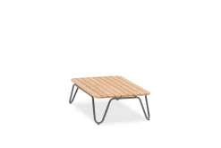 4-M Design RIVA rechteckiger Beistelltisch mit Teakplatte Outdoor
