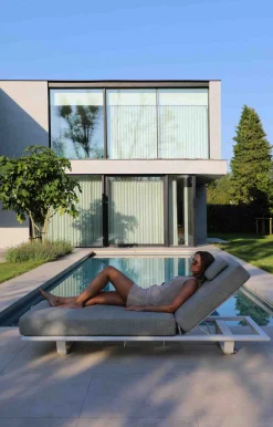 4-M Design Twins Bequeme Einzel Sonnenliege Kohle