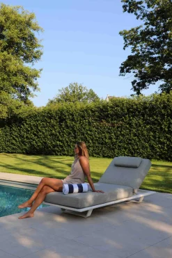 4-M Design Twins Bequeme Einzel Sonnenliege Kohle