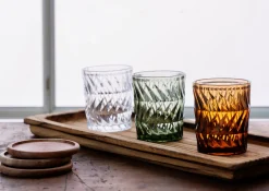 MADAM STOLTZ Geriffeltes Trinkglas - spülmaschinenfest Braun