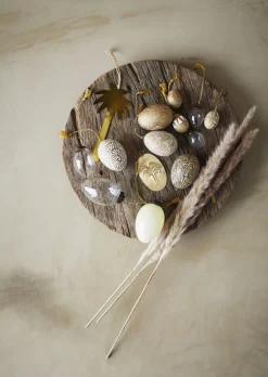 MADAM STOLTZ Pappmasche Eier weiß