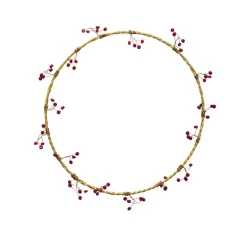 MADAM STOLTZ Weihnachtlicher Dekokranz mit roten Holzbeeren