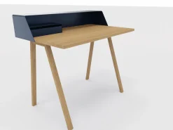 Müller Möbelfabrikation PS 04 Sekretär ozeanblau (RAL 5020) Eiche geölt