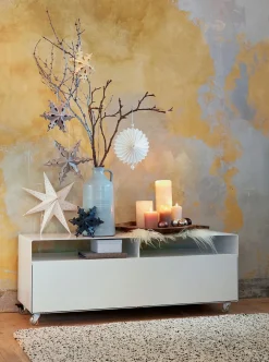 Müller Möbelfabrikation R 109 Sideboard rollbar Transparentrollen Resedagrün (RAL 6011)