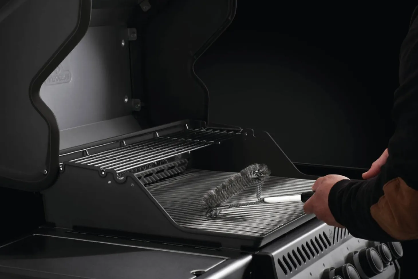 Napoleon Dreireihige Grillbürste mit Edelstahl-Borsten