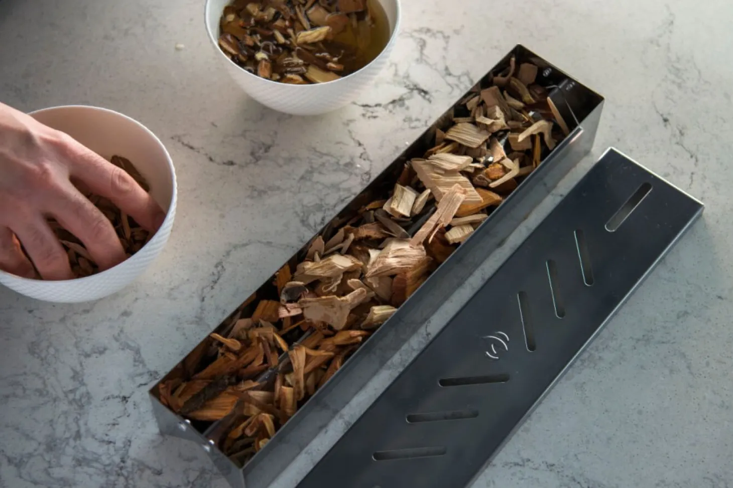 Napoleon Edelstahl Räucherbox für Hitzeverteiler