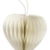 Nordal Fluffy - Papieranhänger Herz off white 9 cm