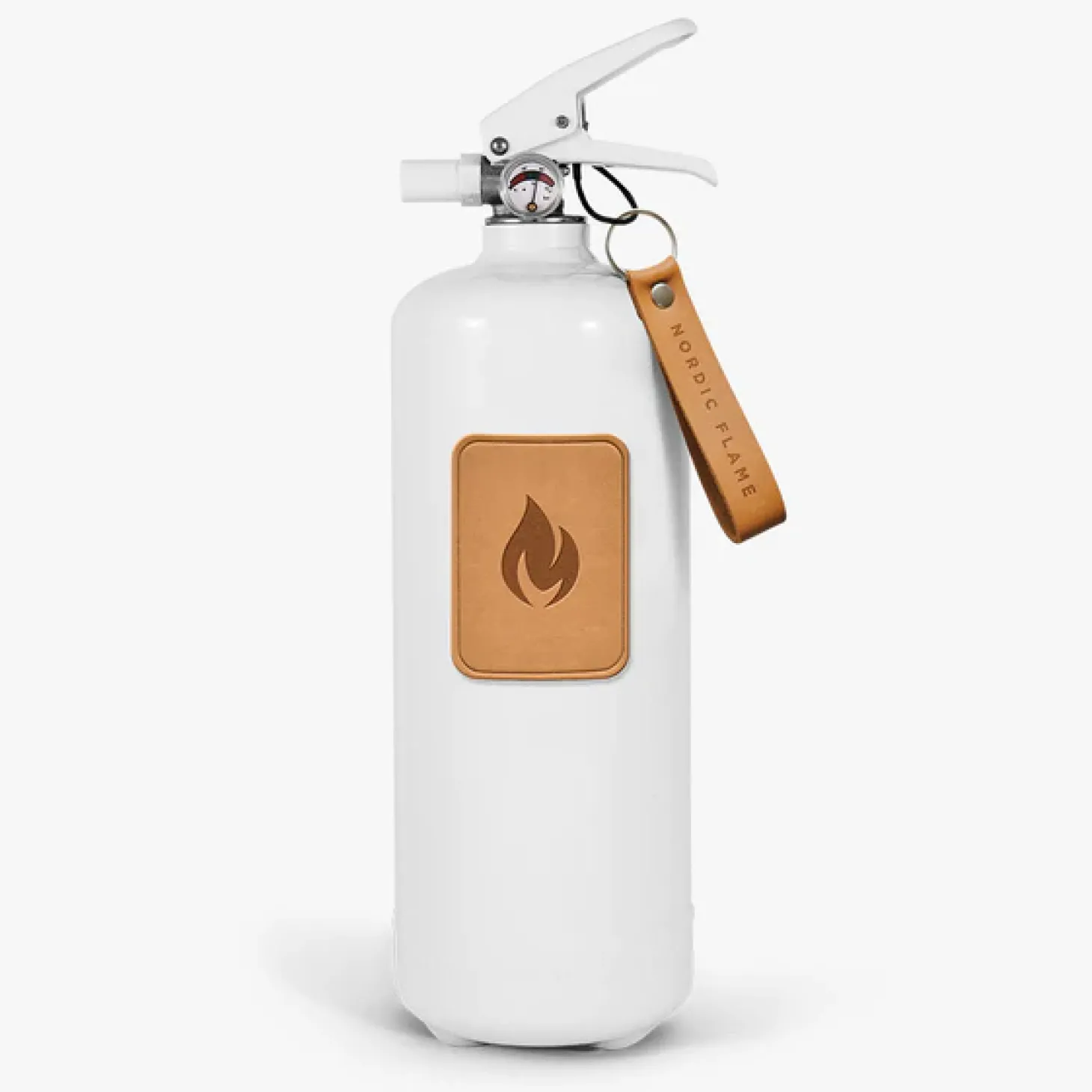 Nordic Flame Feuerlöscher 2 kg - Hellbraunes Leder