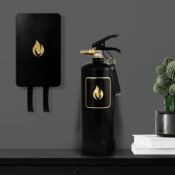 Nordic Flame Feuerlöscher 2 kg - Schwarz / Gold