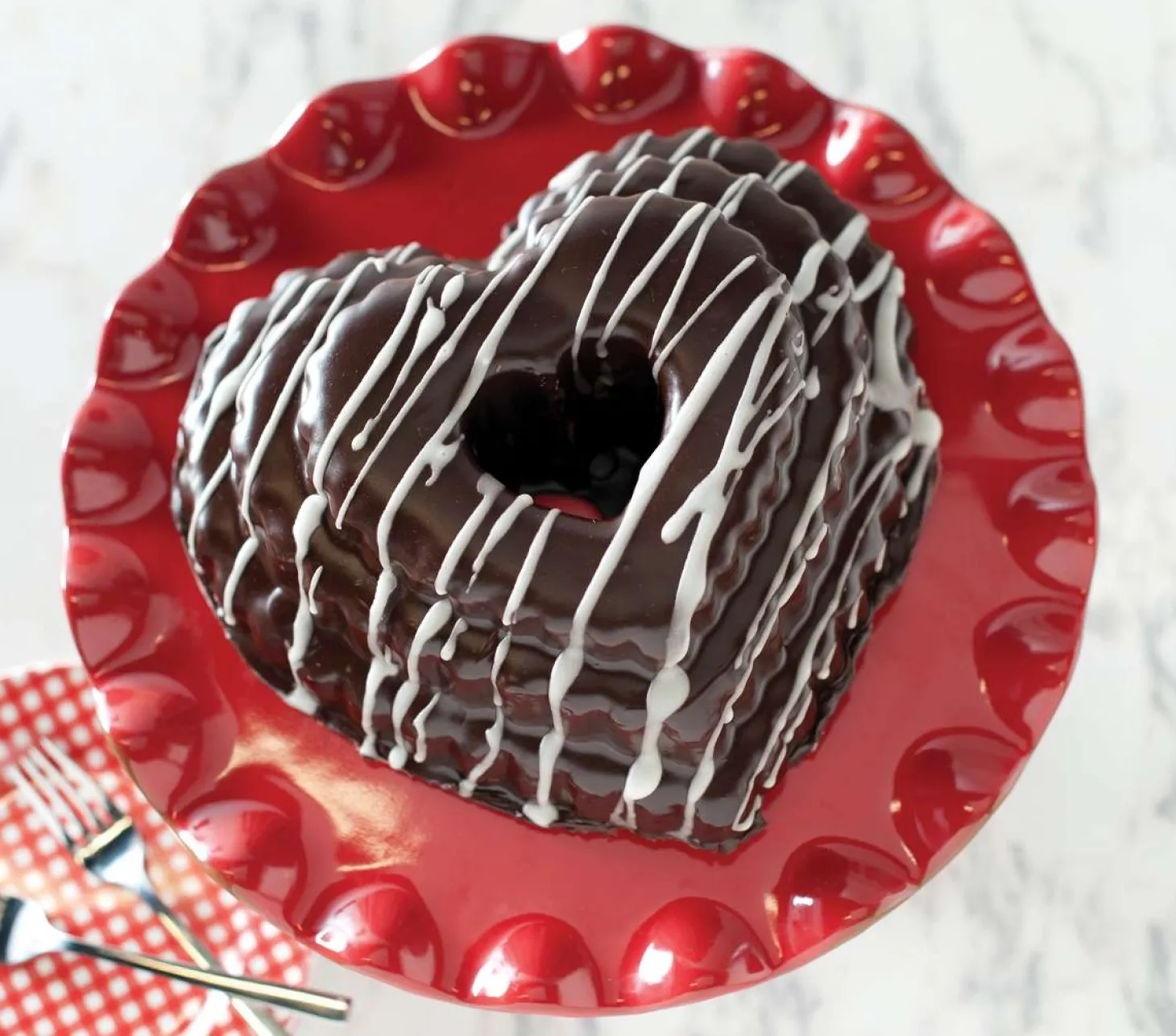 Nordic Ware Herzförmige Kuchenform Tiered Heart Bundt Pan 2,8 Liter