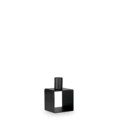 Novoform Frame Kerzenhalter schwarz - skandinavischer Stil 6,7 x 9,7 cm