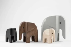 Novoform Hochwertige Dekofigur Elefant Esche natur 4 x 7,7 cm