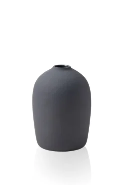 Novoform Raw zylindrische Keramikvase mit kleiner Öffnung 14,5 cm grau