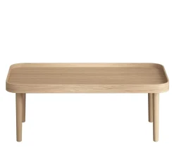 Novoform Serena Holz Couchtisch mit runden Ecken Eiche natur