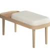Novoform Serena Holzbank mit abgerundeten Ecken Eiche natur Weiß