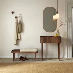 Novoform Serena Holzbank mit abgerundeten Ecken Eiche natur Weiß