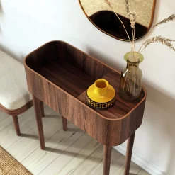 Novoform Serena moderner Konsolentisch - runde Ecken Eiche dunkel